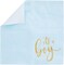 50 Pack Its a Boy Baby Shower Cocktail Napkins Party Supplies 5x5 inch, Blue with Gold Foil Table Napkin